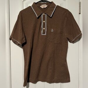 Original Penguin Earl Men's Polo Shirt in Rich Brown